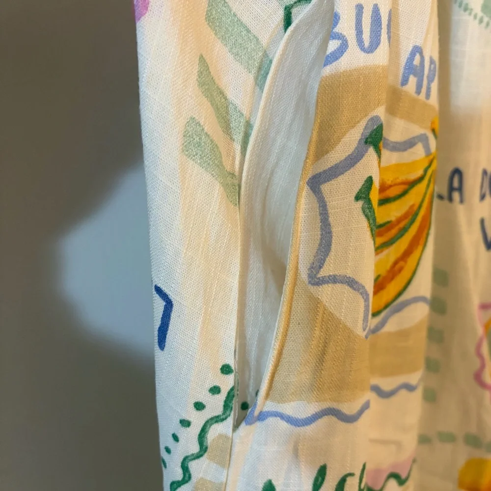 NWT Paper Heart Linen Blend Dress - Picture 5 of 6